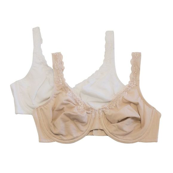 Fruit Of The Loom Extreme Comfort Bra - 2 Pack -  White/Sand  9292PR - Picture 1 of 1